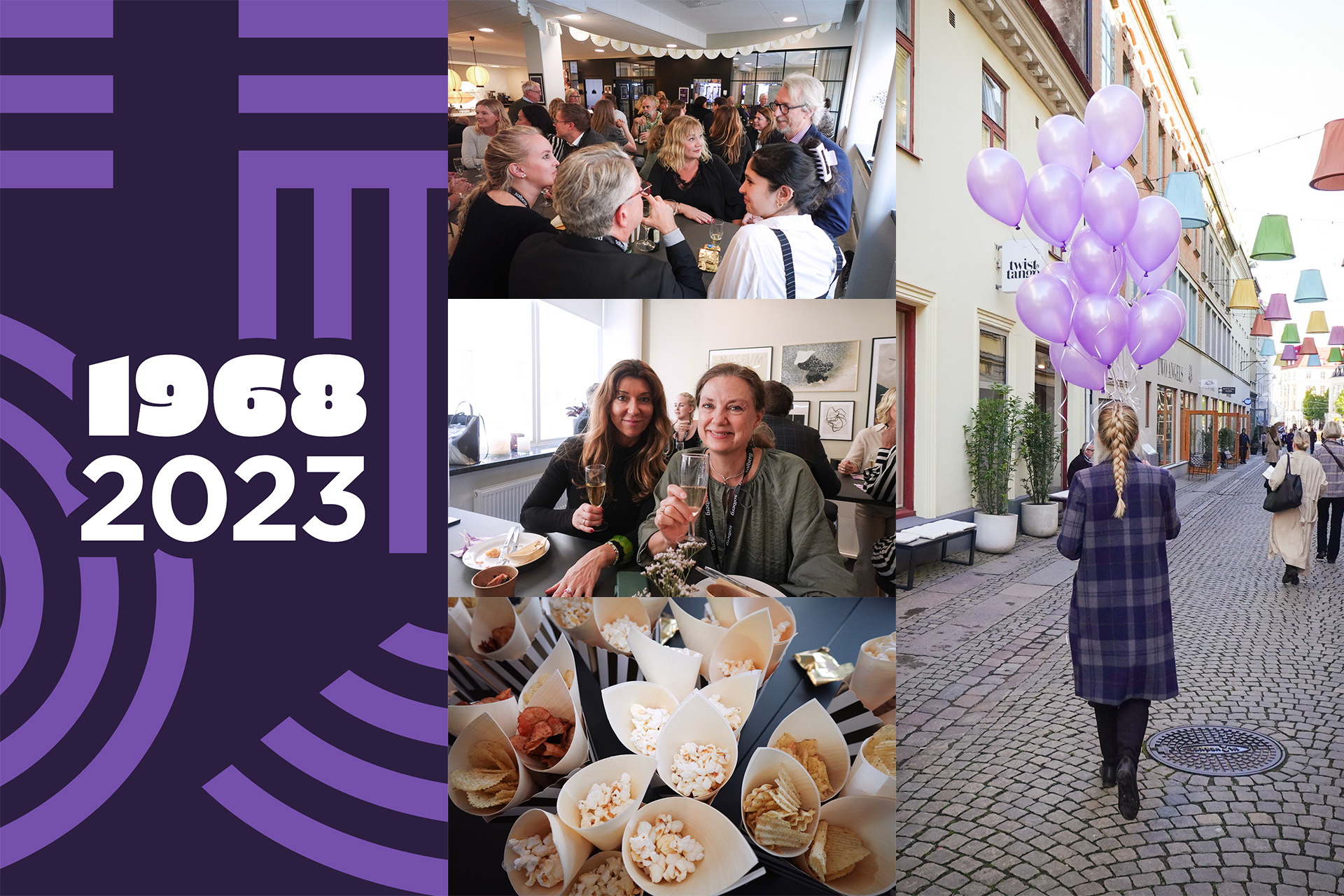 Collage från Solbergs 55-årsfest