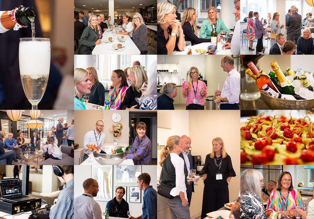 Collage från inflyttningsfest