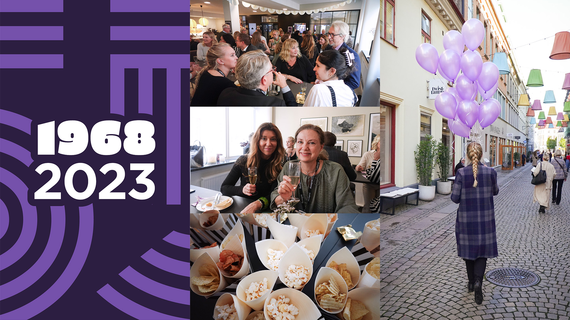 Collage från Solbergs 55-årsfest